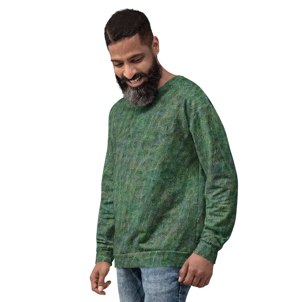 Verdant Labyrinth on Sweatshirt — Left Front