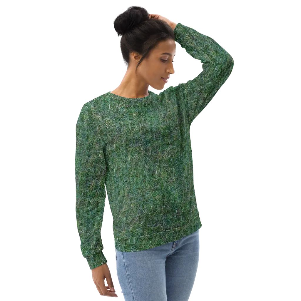 Verdant Labyrinth on Sweatshirt — Right Front