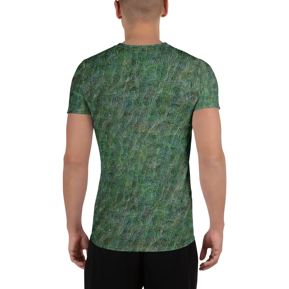 Verdant Labyrinth on Men's Athletic T-Shirt — Back