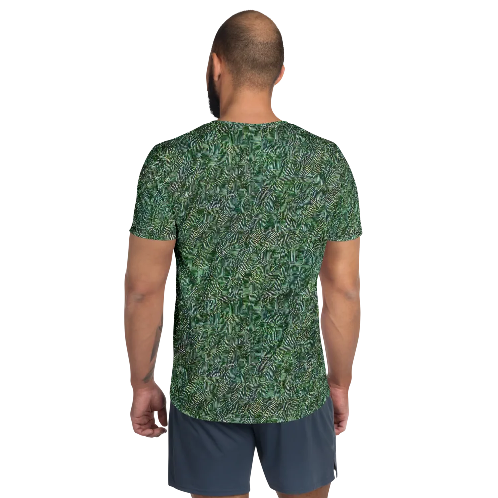 Verdant Labyrinth on Men's Athletic T-Shirt — Back