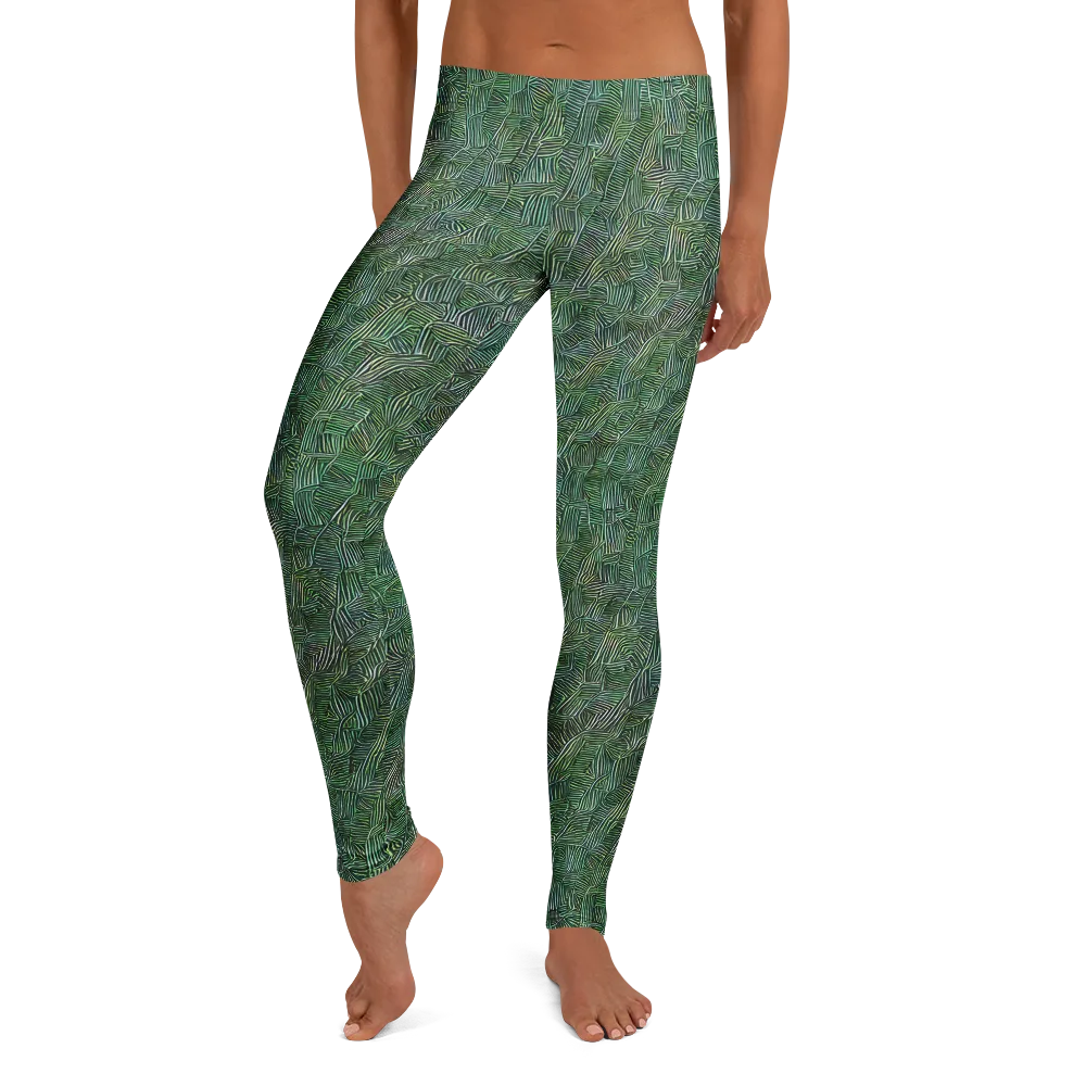 Verdant Labyrinth on Leggings — Front
