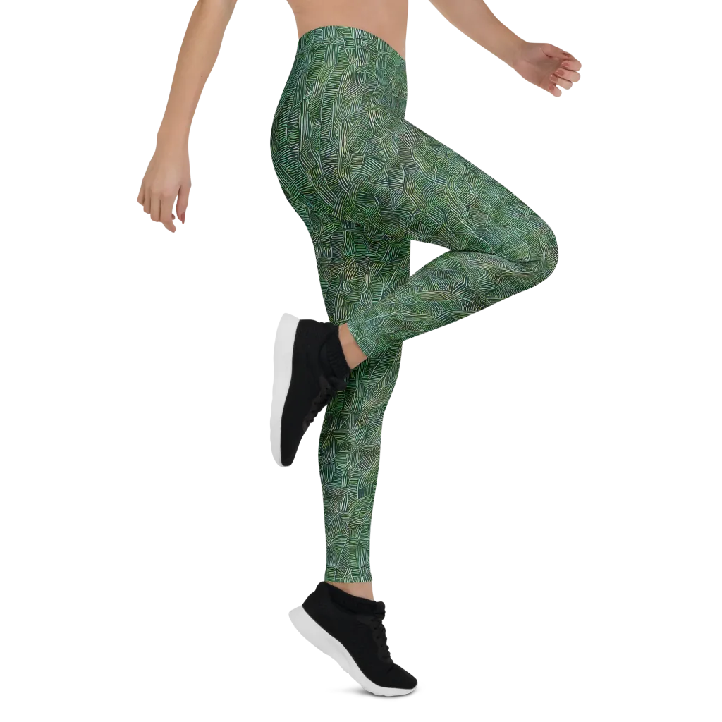 Verdant Labyrinth on Leggings — Right