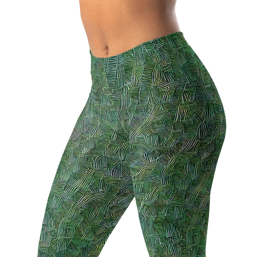 Verdant Labyrinth on Leggings — Left Front