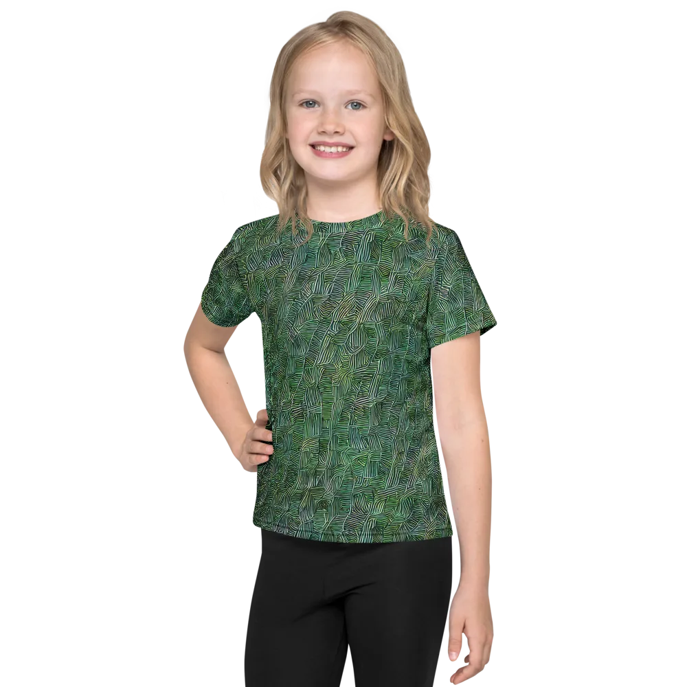 Verdant Labyrinth on Kids Crew Neck T-Shirt — Front