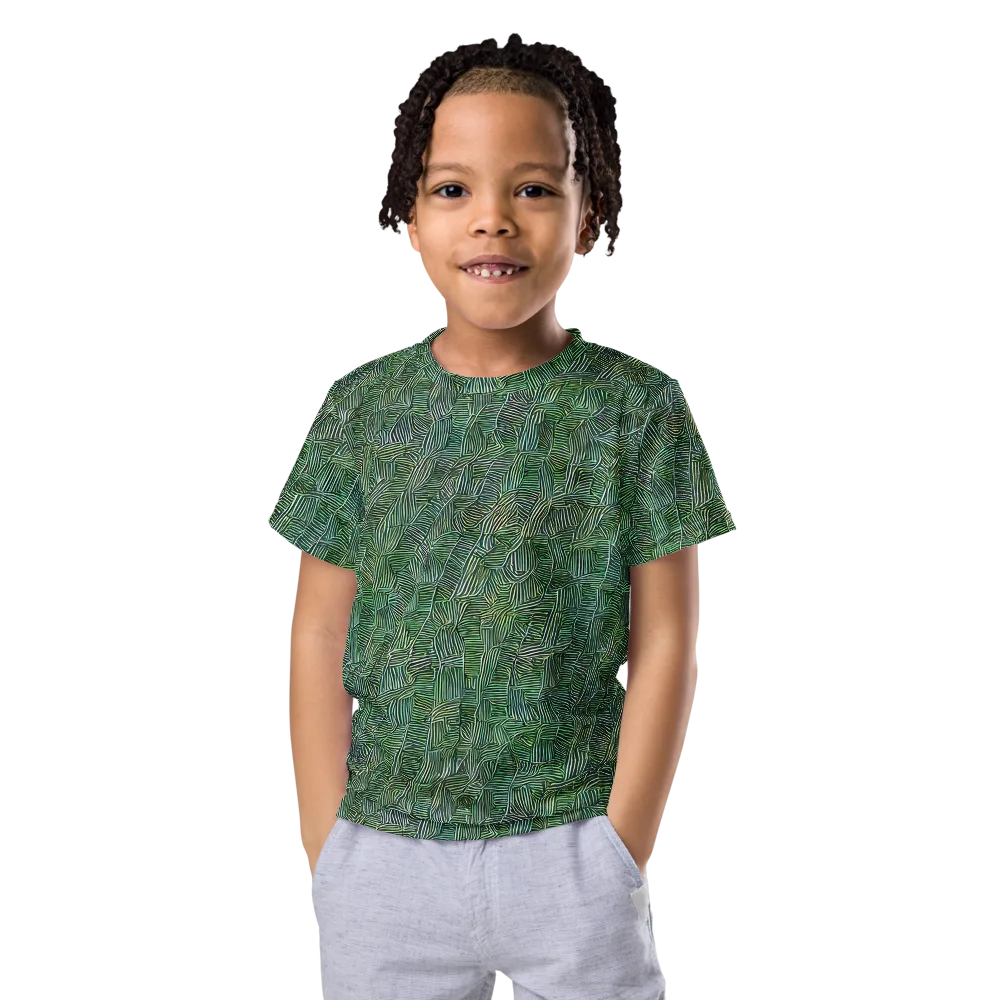 Verdant Labyrinth on Kids Crew Neck T-Shirt — Front