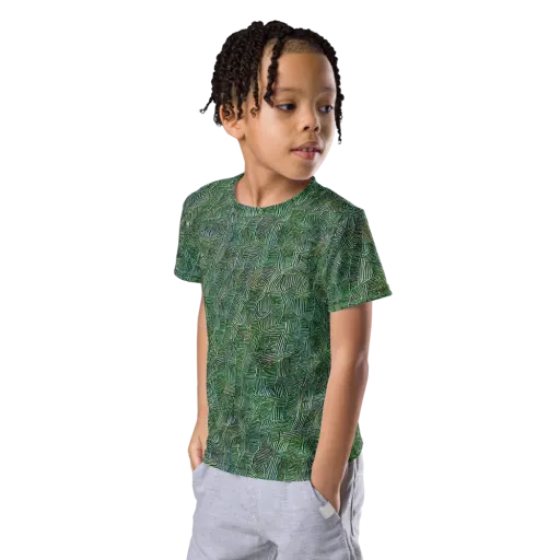 Verdant Labyrinth on a Kids Crew Neck T-Shirt