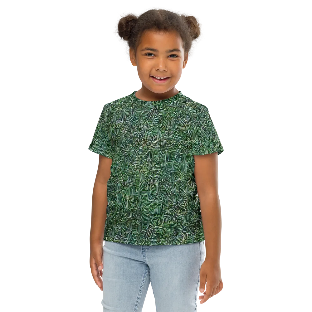 Verdant Labyrinth on Kids Crew Neck T-Shirt — Front
