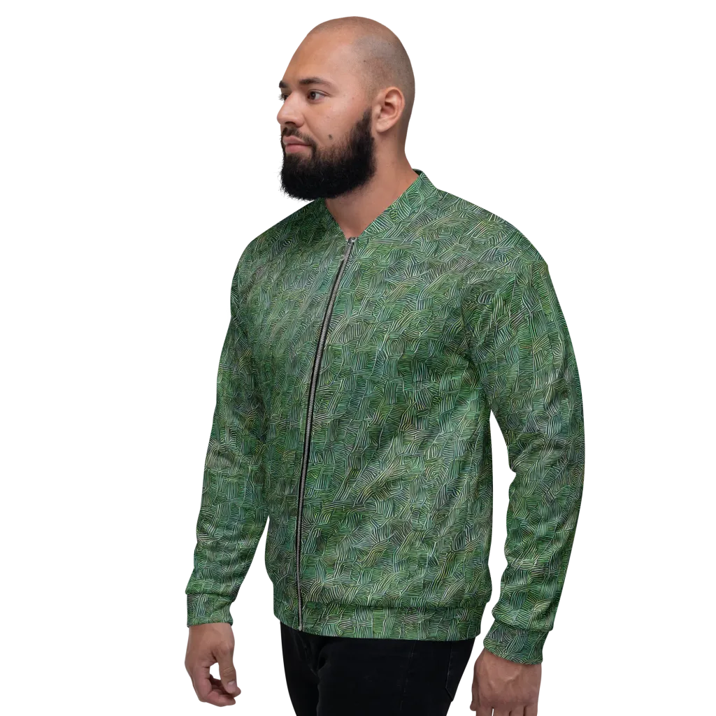 Verdant Labyrinth on Bomber Jacket — Left