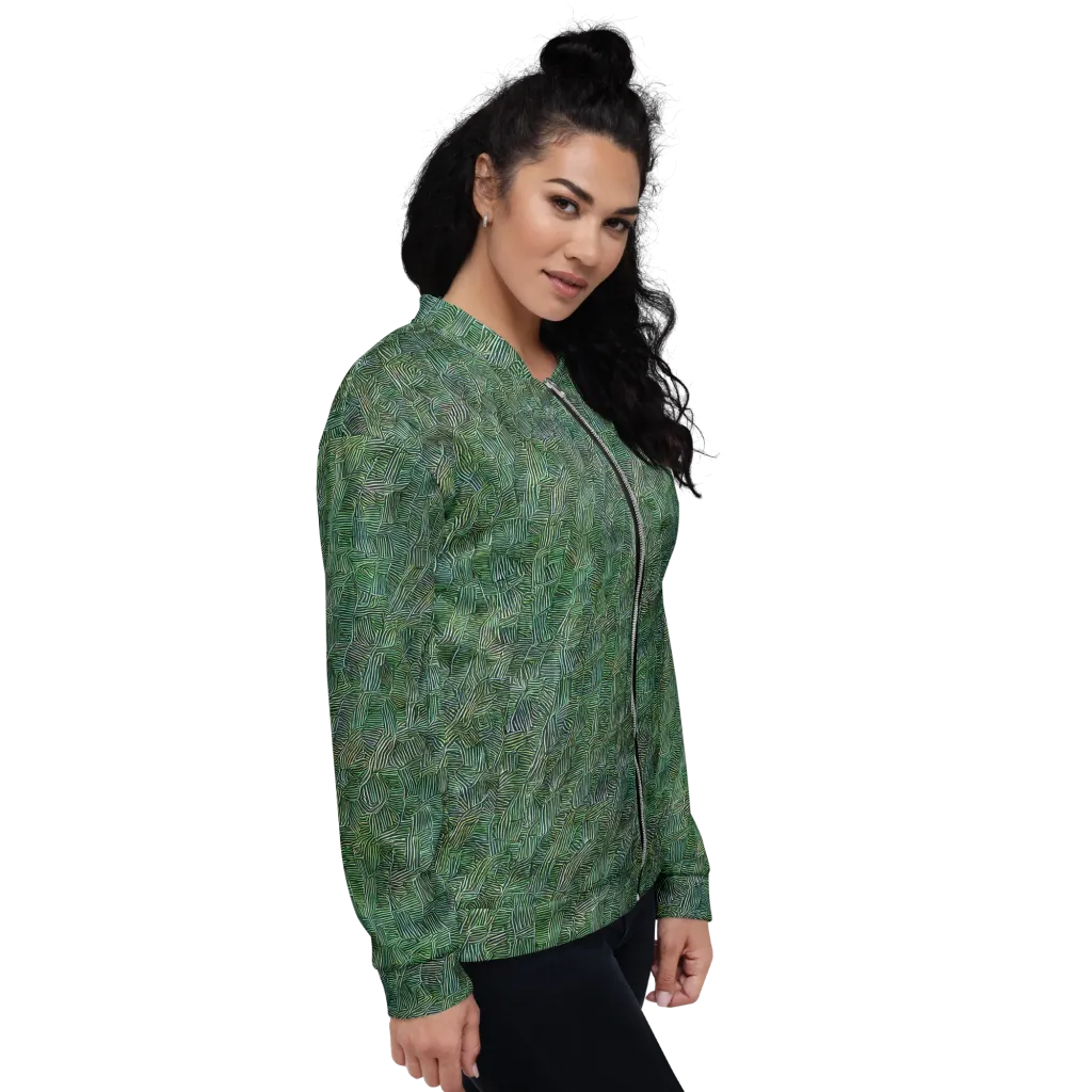 Verdant Labyrinth on Bomber Jacket — Right
