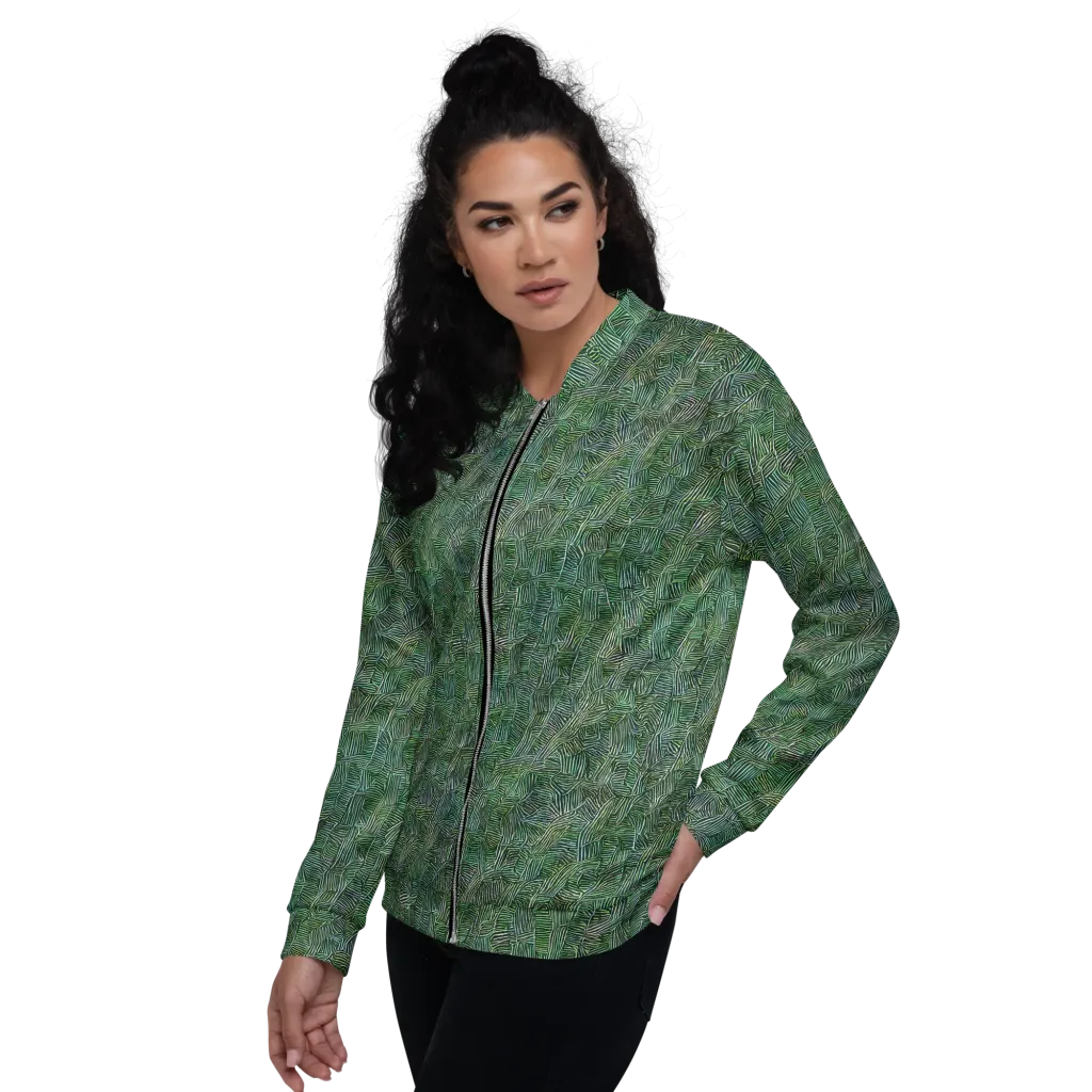 Verdant Labyrinth on Bomber Jacket — Left