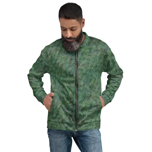 Verdant Labyrinth on a Bomber Jacket