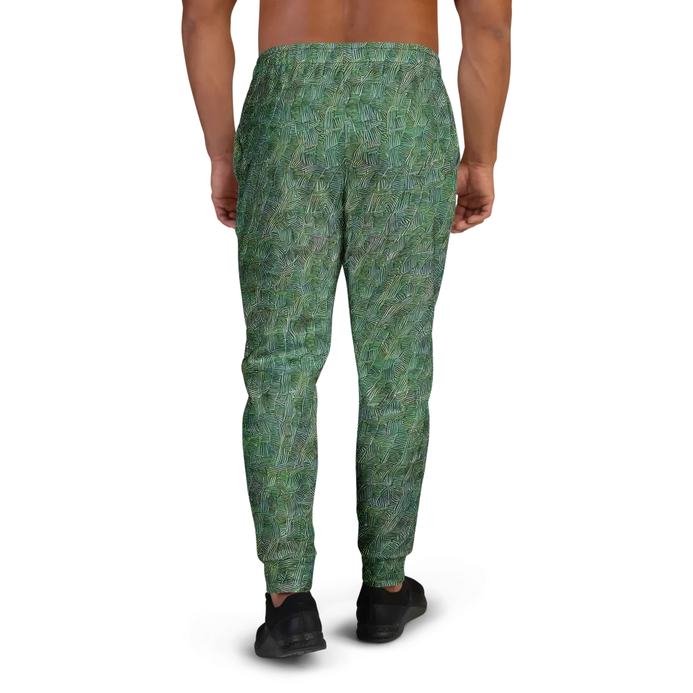 Verdant Labyrinth on Men's Joggers — Back