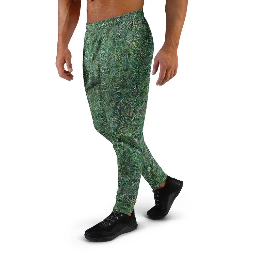 Verdant Labyrinth on Men's Joggers — Left