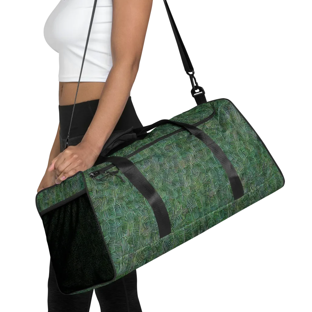 Verdant Labyrinth on Duffle Bag — Front