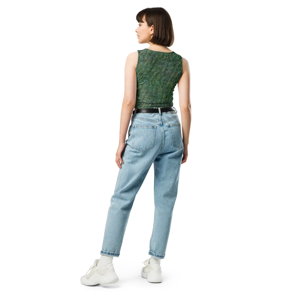 Verdant Labyrinth on Crop Top — Back