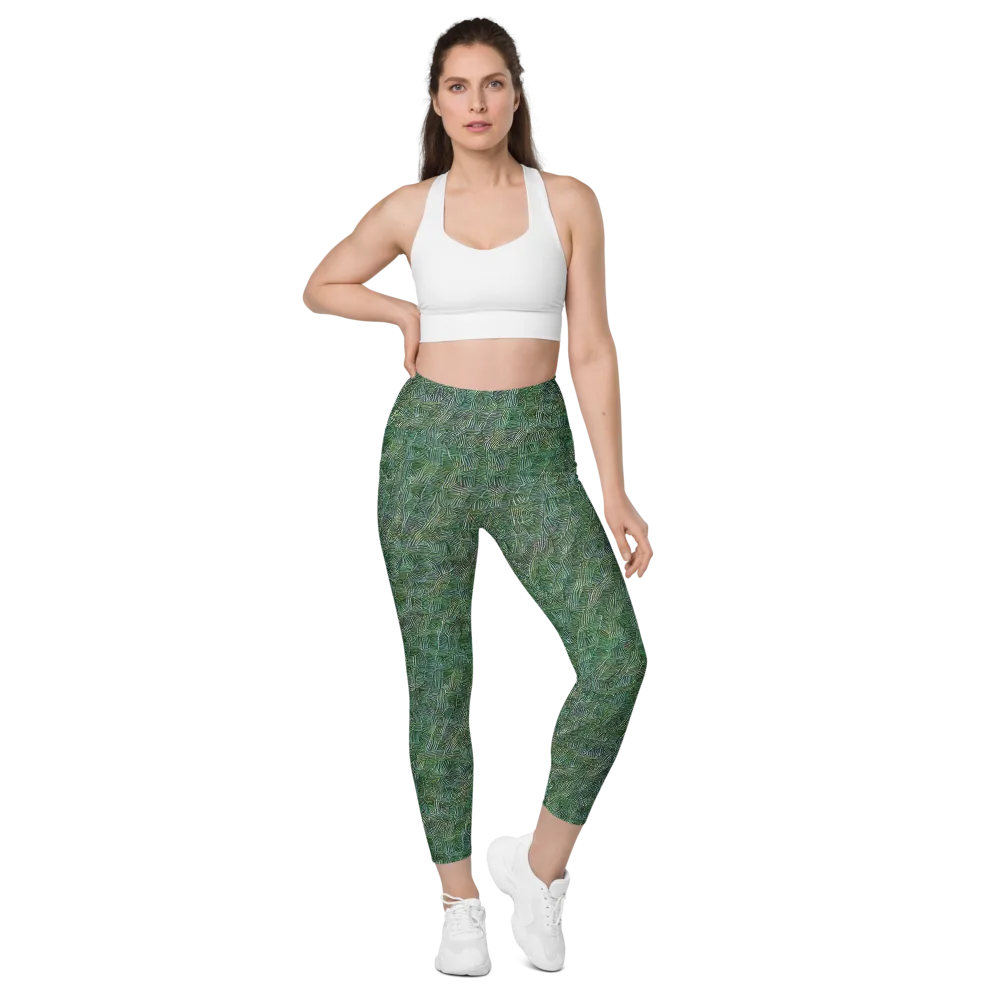 Verdant Labyrinth on Leggings with Pockets — Front