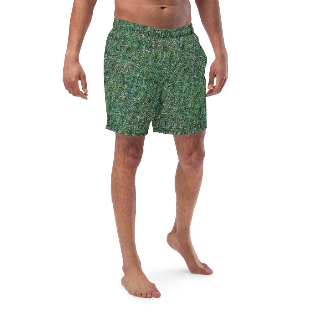 Verdant Labyrinth on Swim Trunks — Front