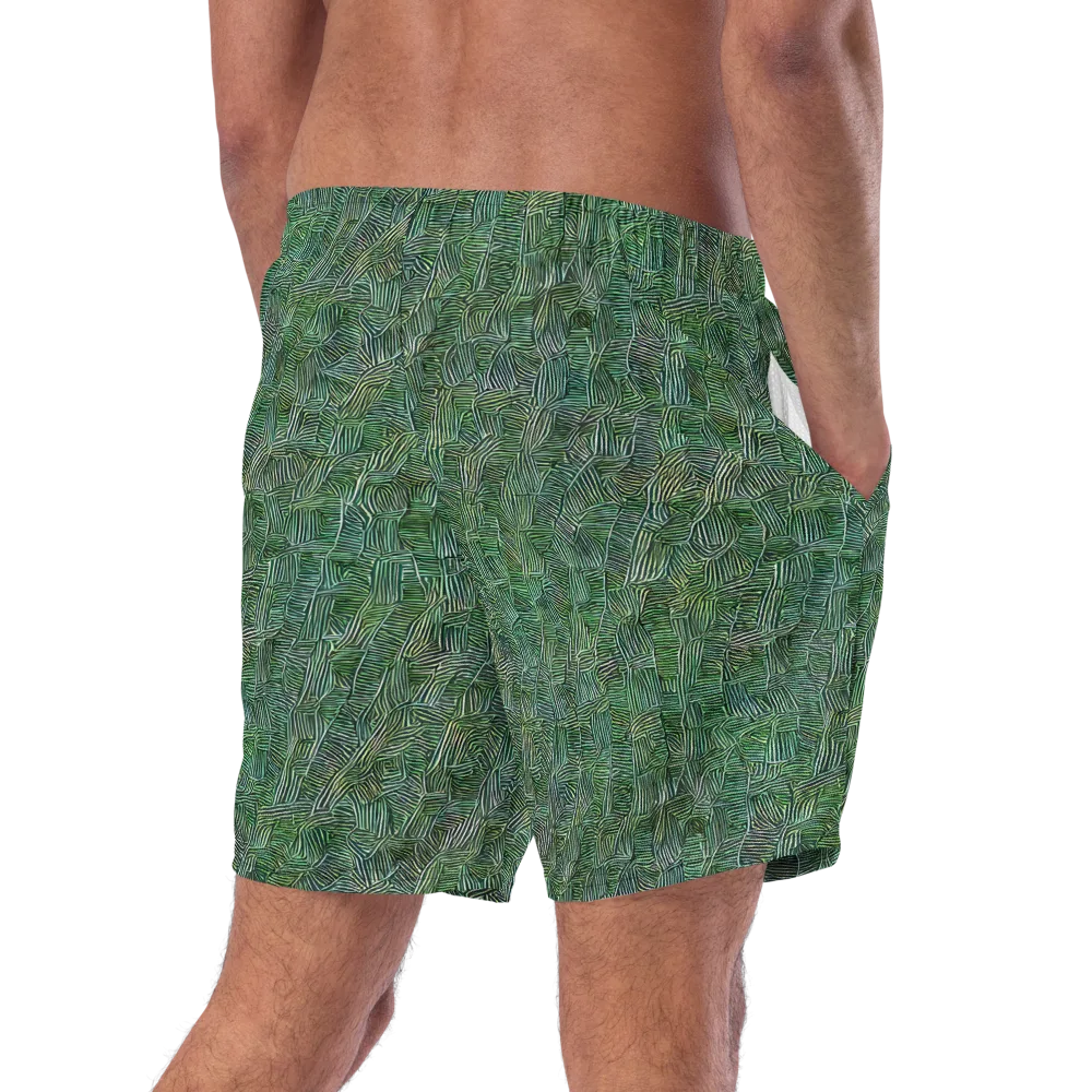 Verdant Labyrinth on Swim Trunks — Right Back