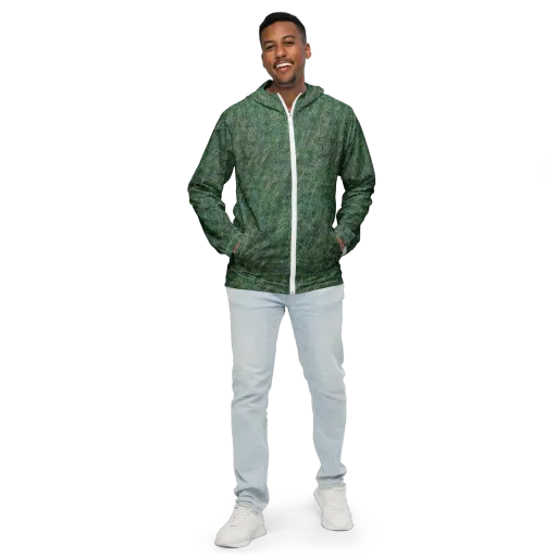 Verdant Labyrinth on a Men's Windbreaker