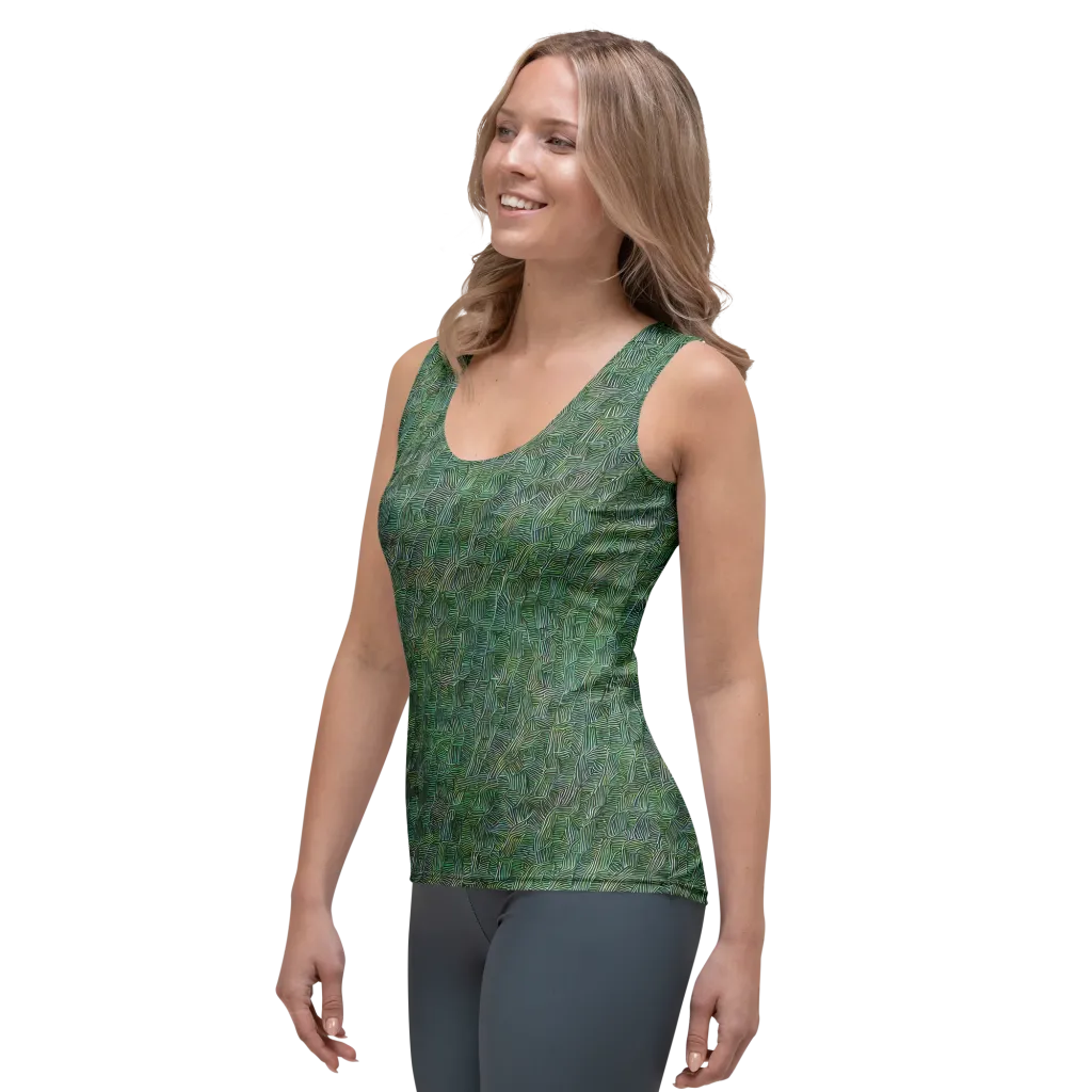 Verdant Labyrinth on Women's Tank Top — Left Front