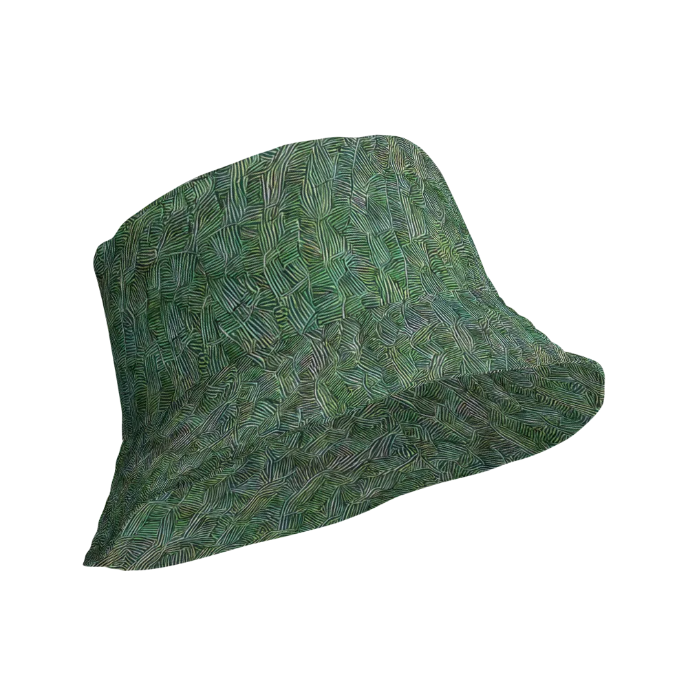 Verdant Labyrinth on Reversible Bucket Hat — Product details Outside