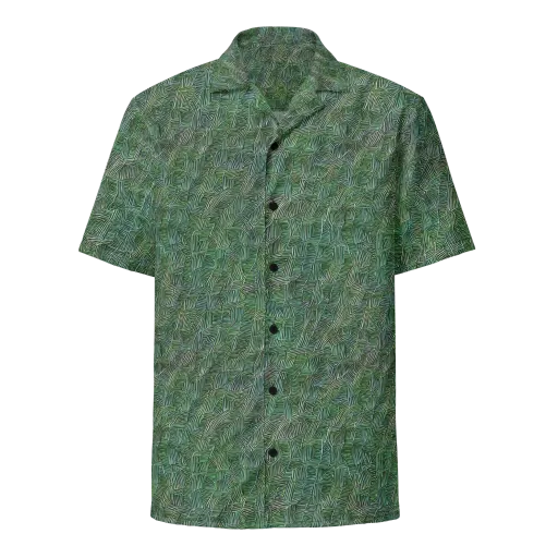 Verdant Labyrinth on a Button Shirt