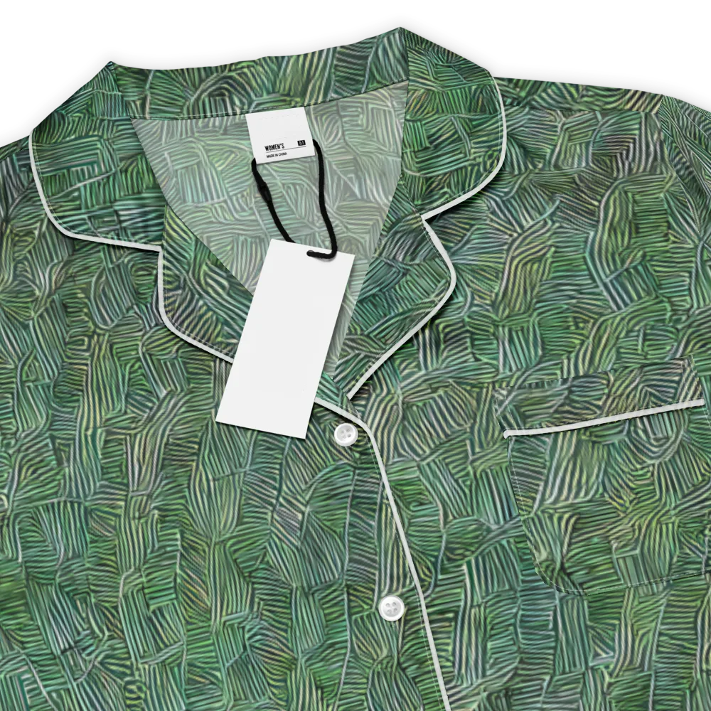 Verdant Labyrinth on Women's Short Sleeve Pajama Top — Product details
