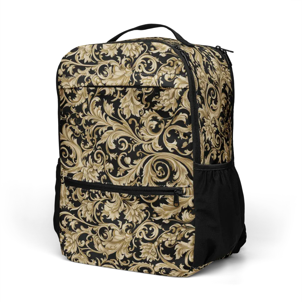 Midnight Acanthus on Utility Backpack — Left Front