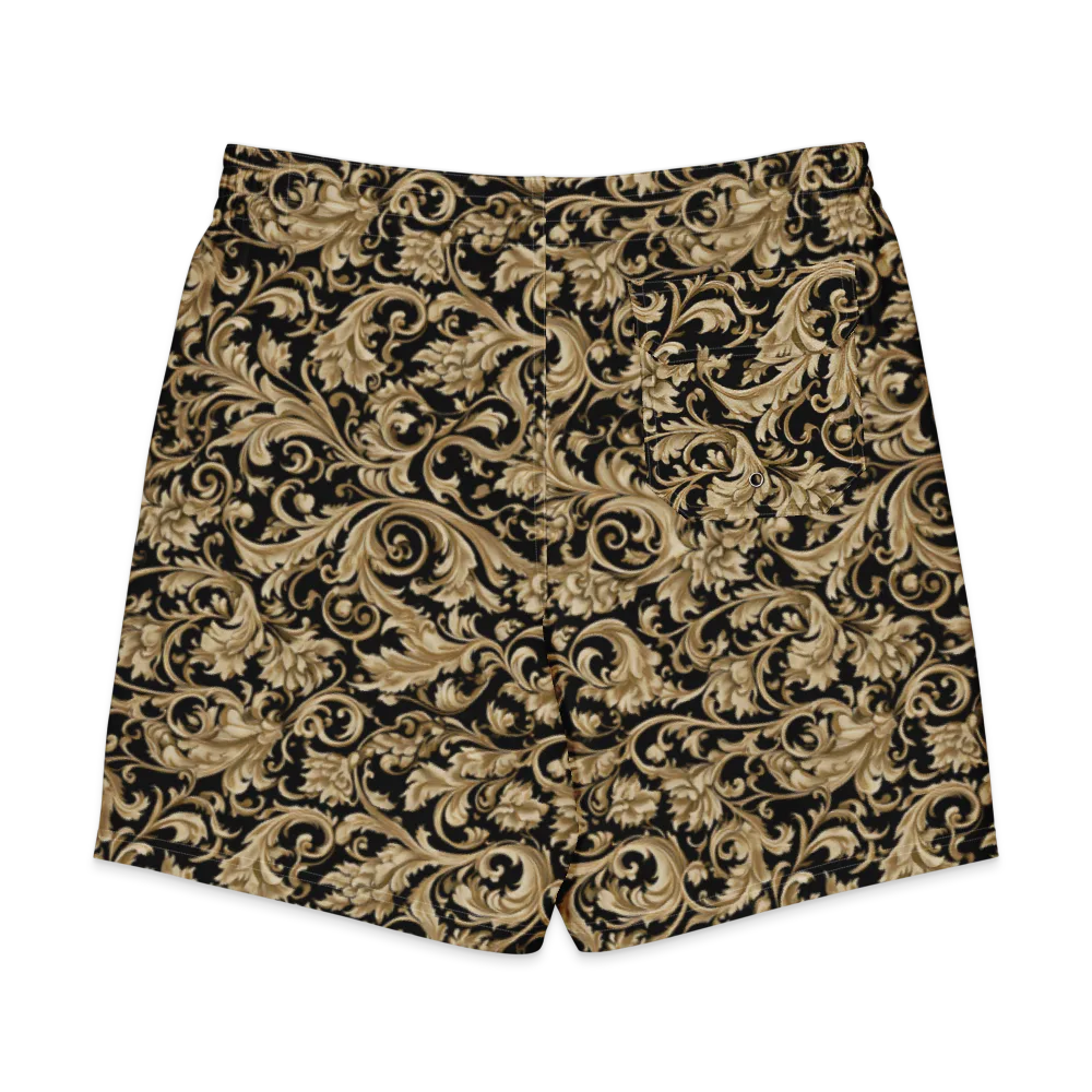 Midnight Acanthus on Men's Board Shorts — Back