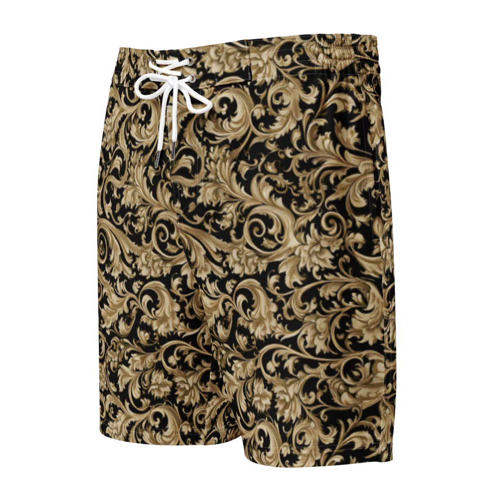 Midnight Acanthus on Men's Board Shorts — Front