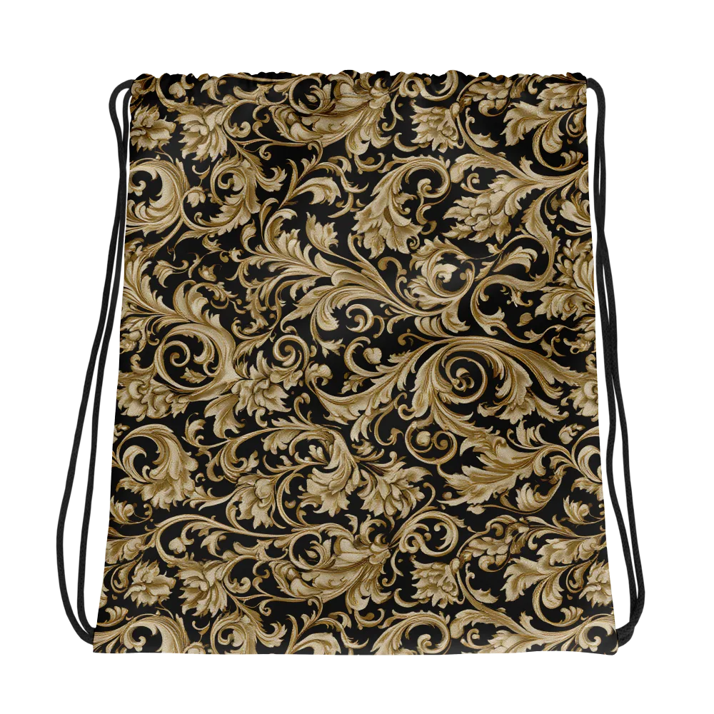 Midnight Acanthus on Drawstring Bag — Photo
