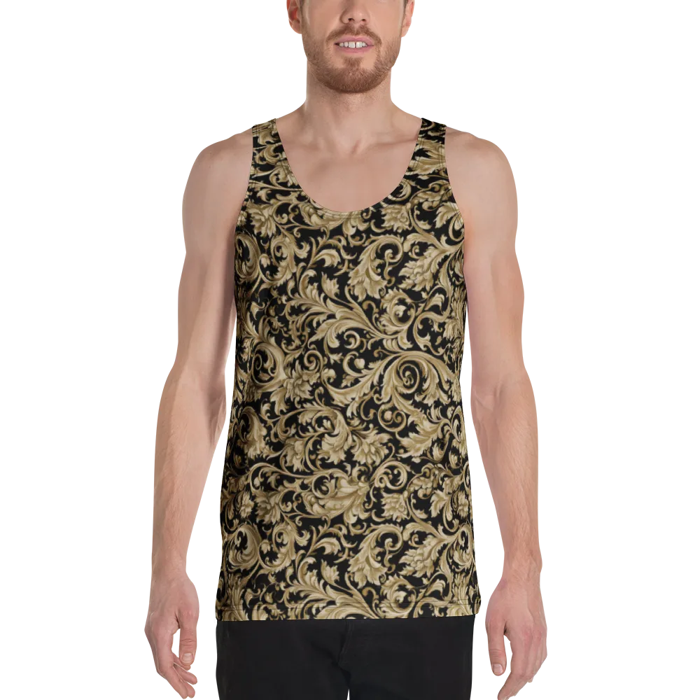 Midnight Acanthus on Men's Tank Top — Front