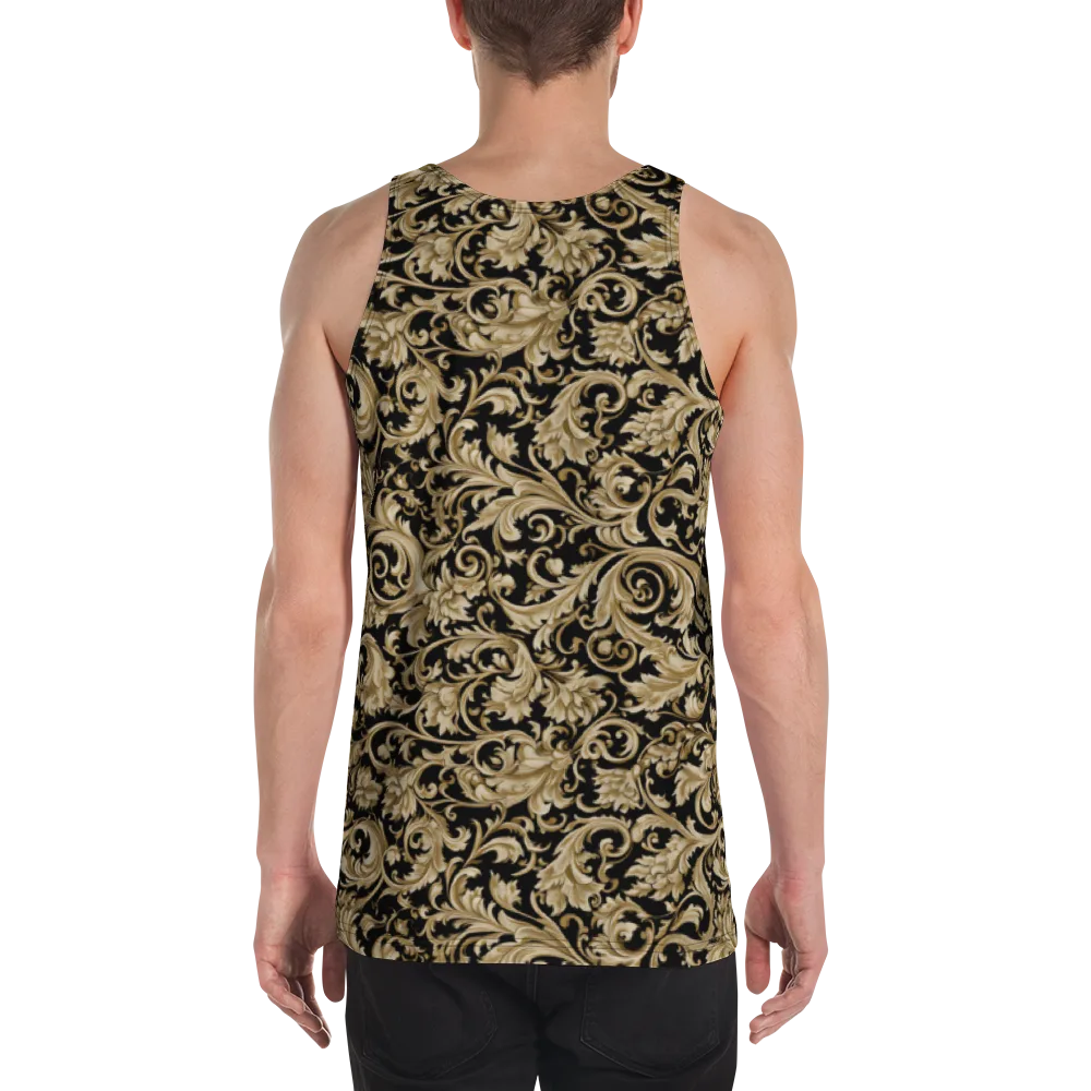 Midnight Acanthus on Men's Tank Top — Back