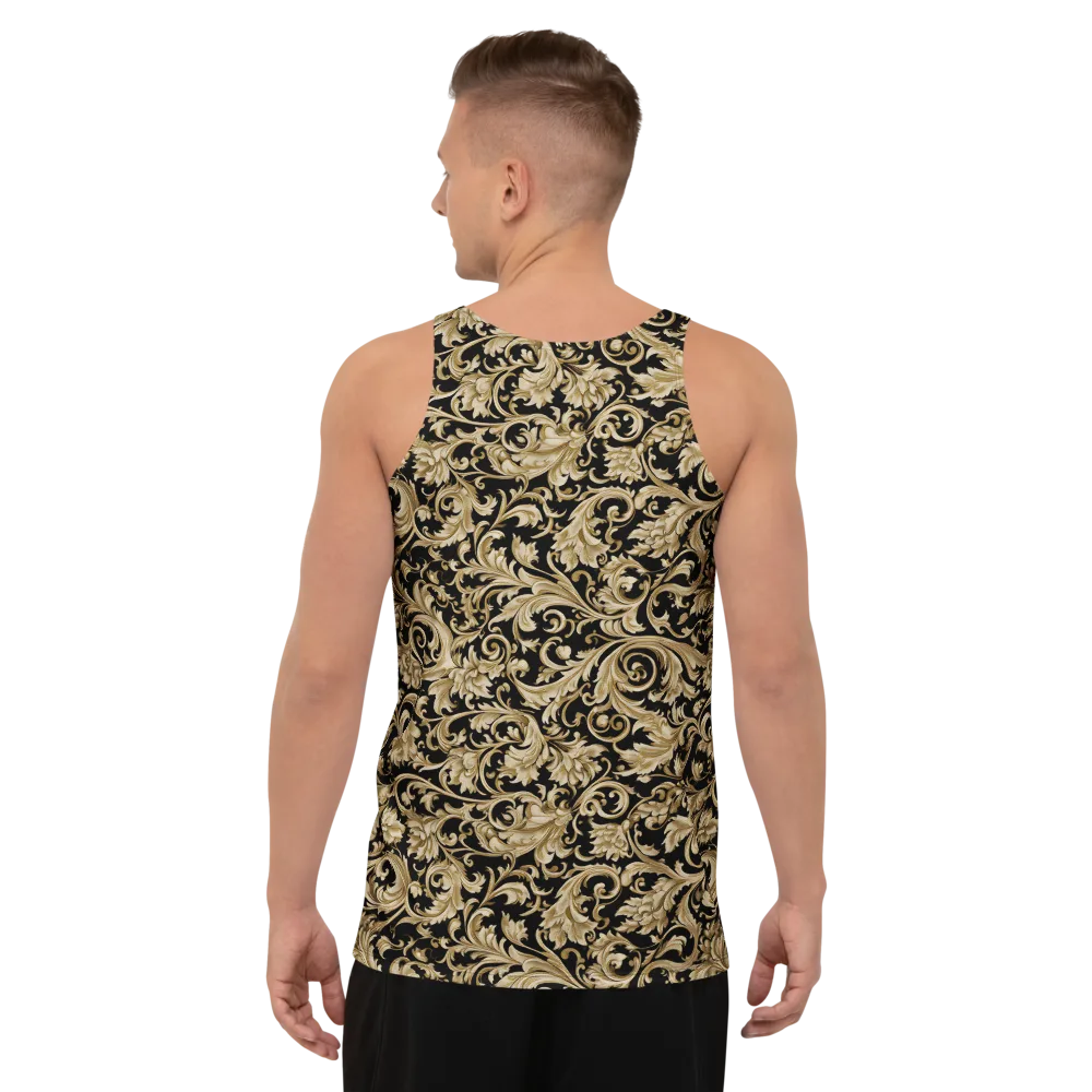 Midnight Acanthus on Men's Tank Top — Back