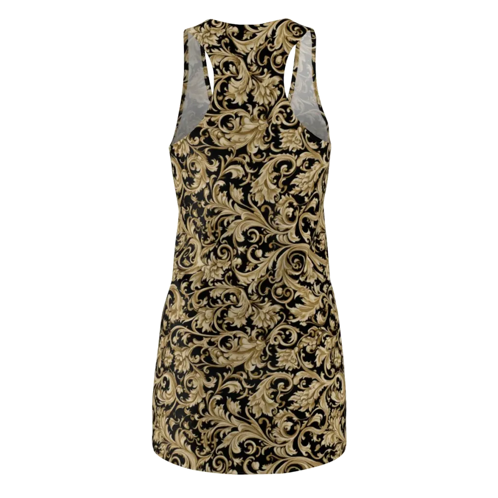 Midnight Acanthus on Racerback Dress — Back