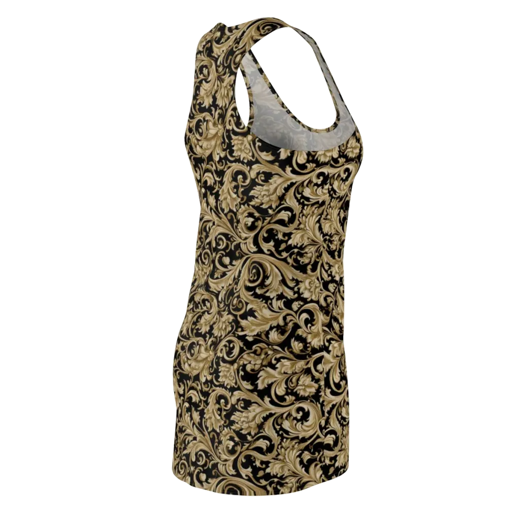 Midnight Acanthus on Racerback Dress — Back Side