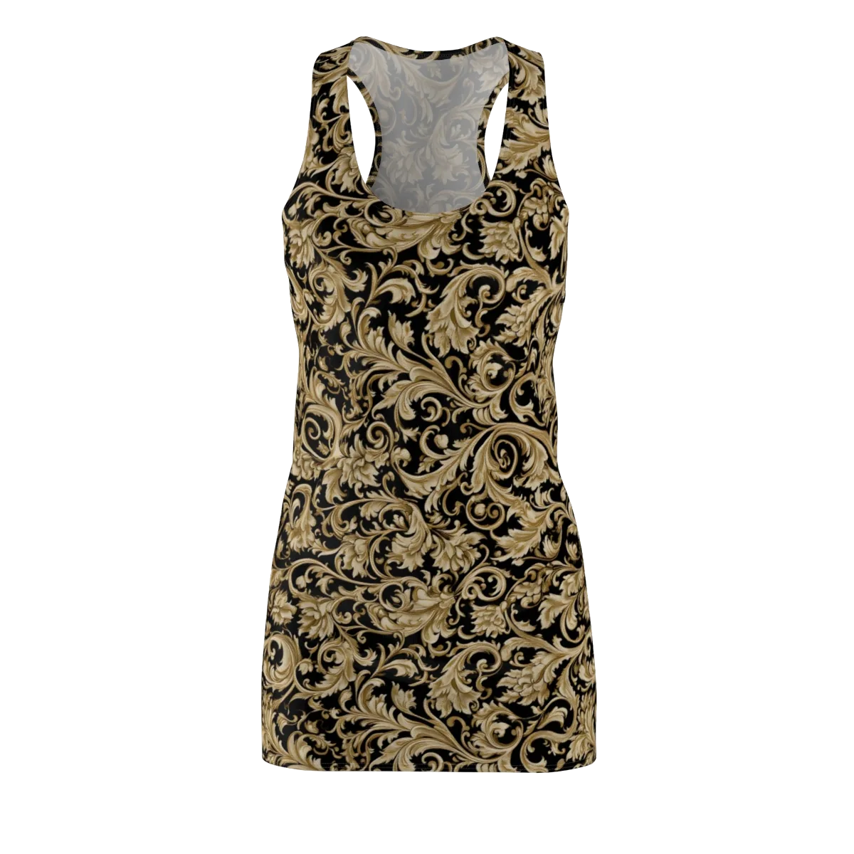 Midnight Acanthus on Racerback Dress — Front