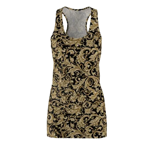 Midnight Acanthus on a Racerback Dress