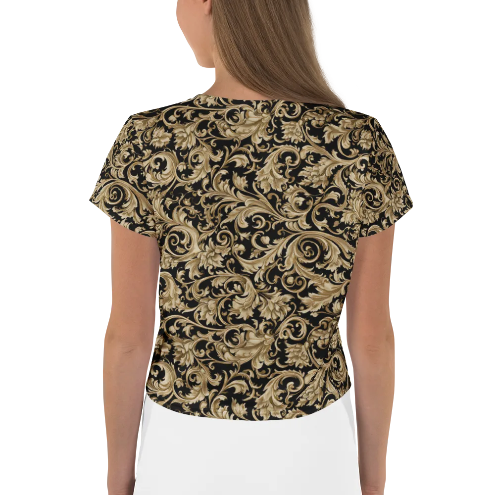 Midnight Acanthus on Crop Tee — Back