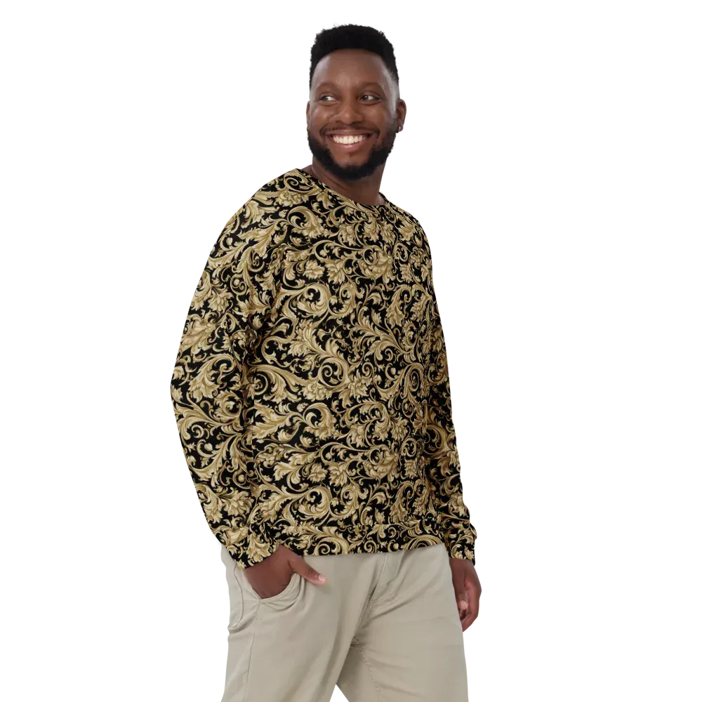 Midnight Acanthus on Sweatshirt — Front
