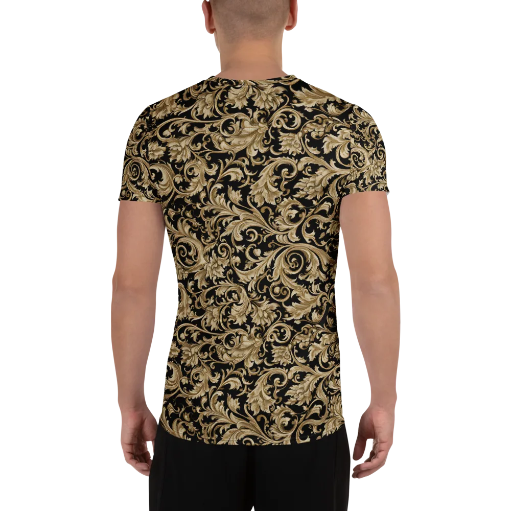 Midnight Acanthus on Men's Athletic T-Shirt — Back