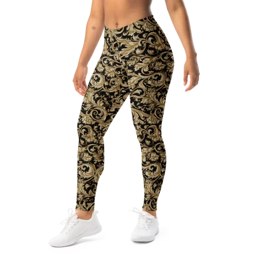 Midnight Acanthus on a Leggings