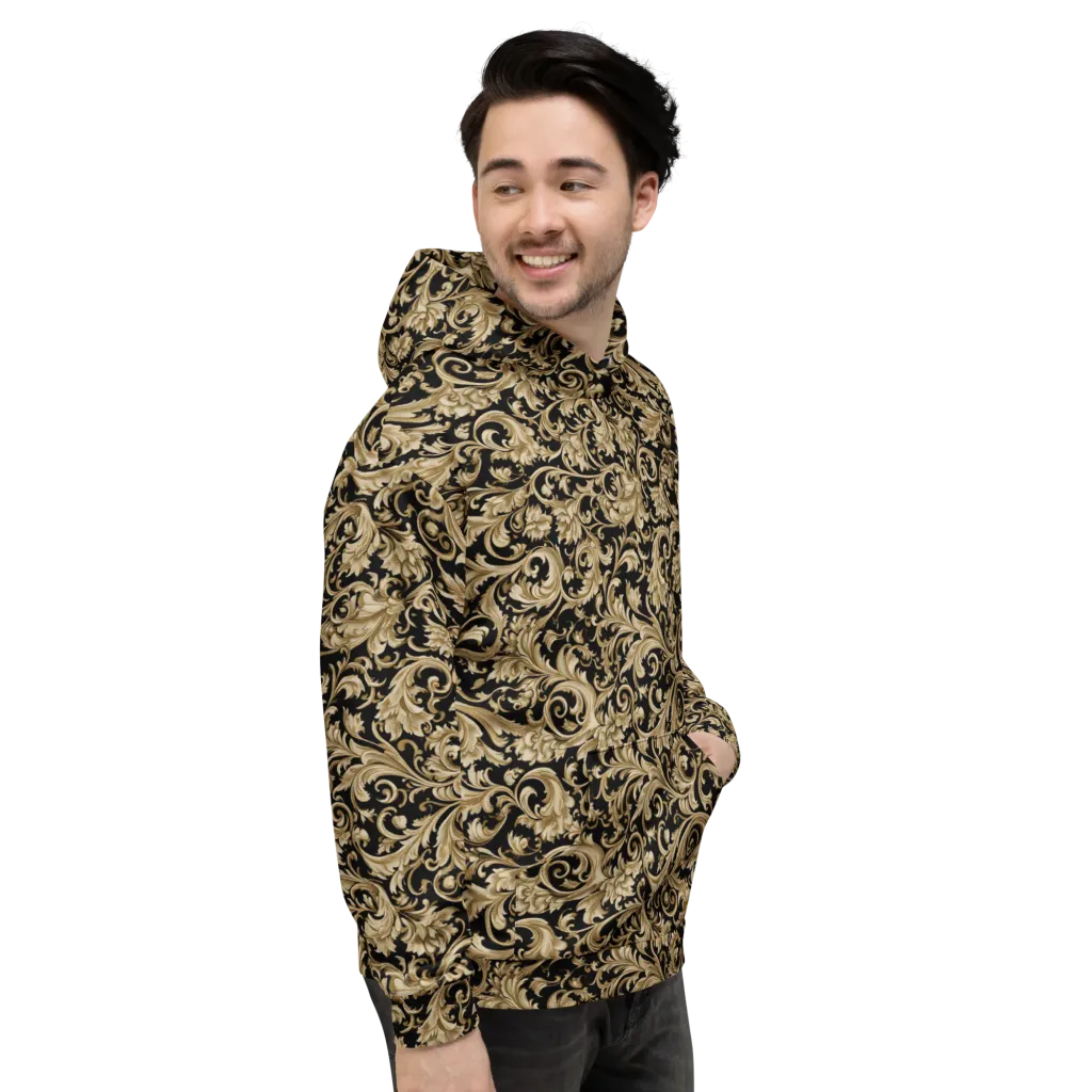 Midnight Acanthus on Hoodie — Right