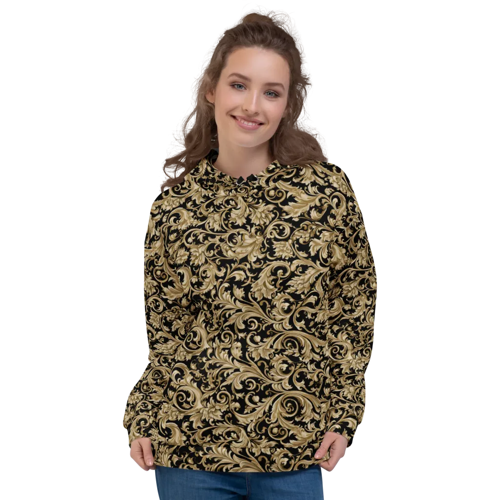 Midnight Acanthus on Hoodie — Front