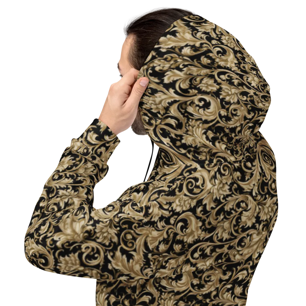 Midnight Acanthus on Hoodie — Back