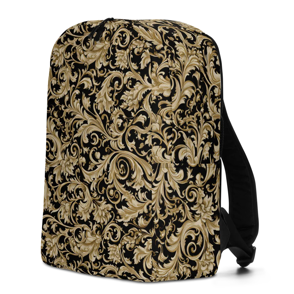 Midnight Acanthus on Minimalist Backpack — Left