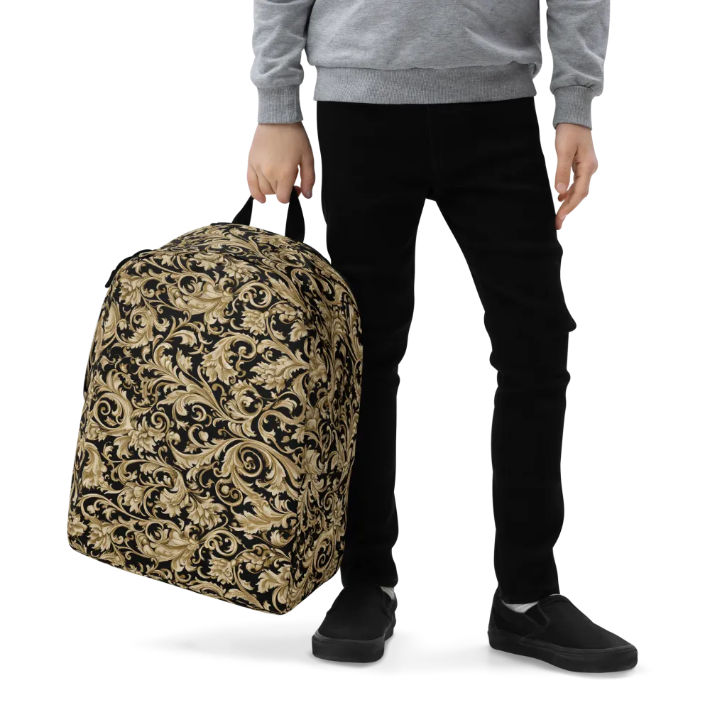 Midnight Acanthus on Minimalist Backpack — Zoomed-in