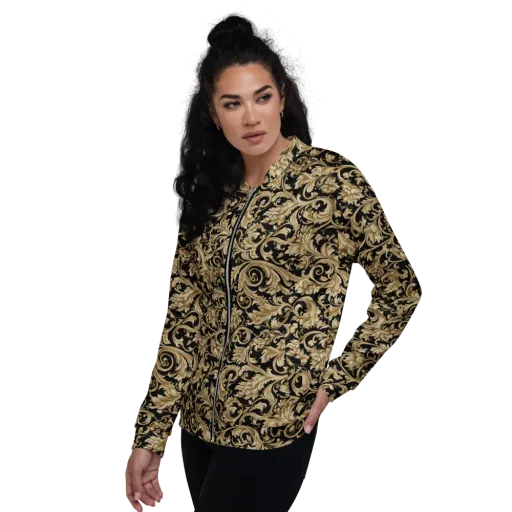 Midnight Acanthus on a Bomber Jacket
