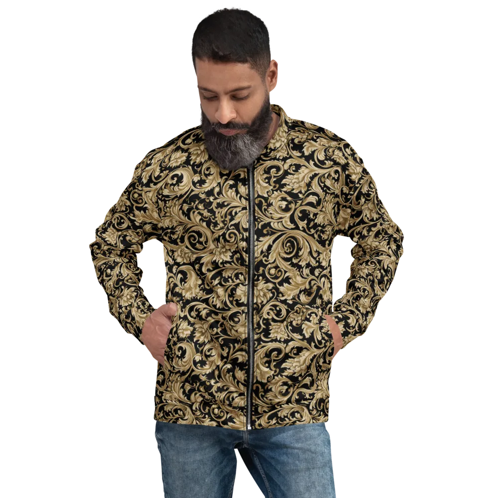 Midnight Acanthus on Bomber Jacket — Front