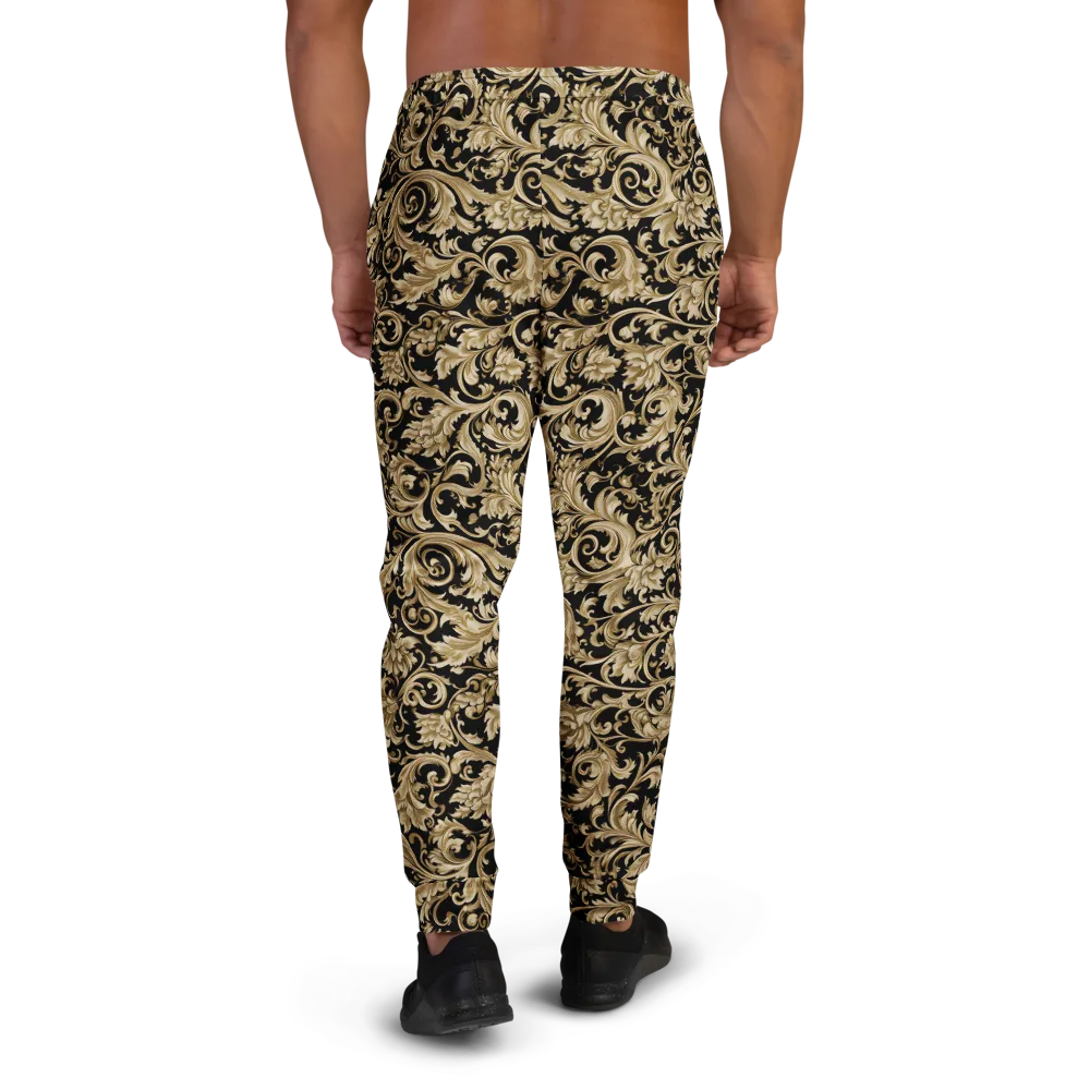 Midnight Acanthus on Men's Joggers — Back